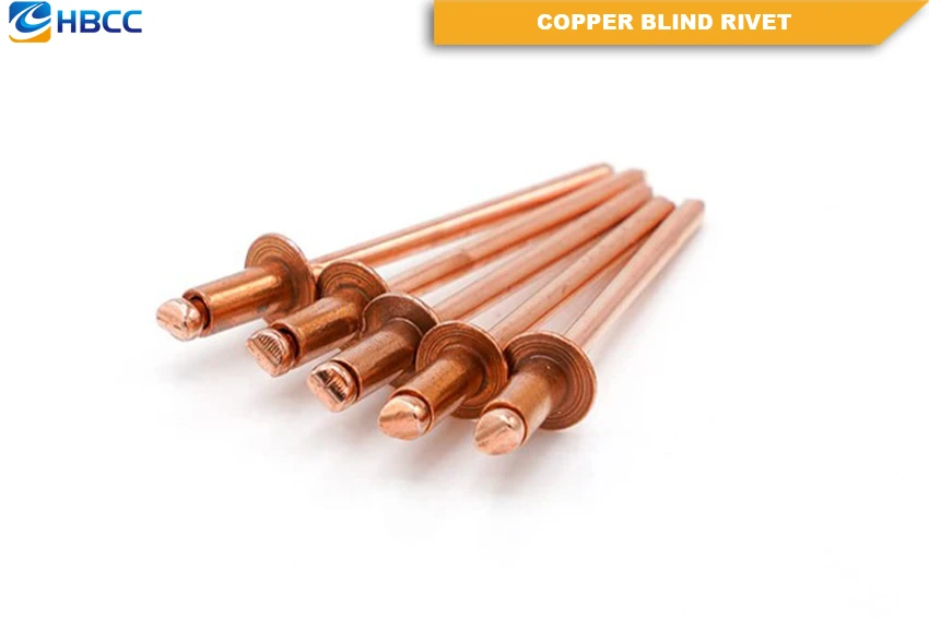 copper self-plugging blind revet product copper self-plugging blind revet product
