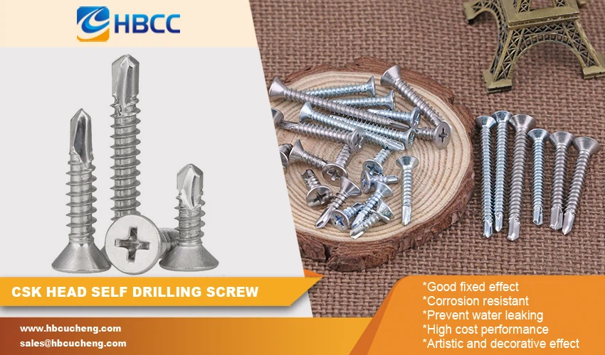 CSK Head Self Drilling Screw features
